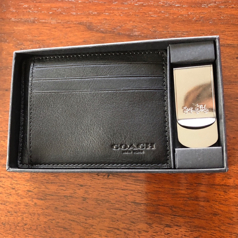 NIB coach card holder and money clip
